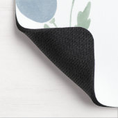 Einfache Aquarellfarben-Monogramm-FlorTypografie Mousepad (Ecke)