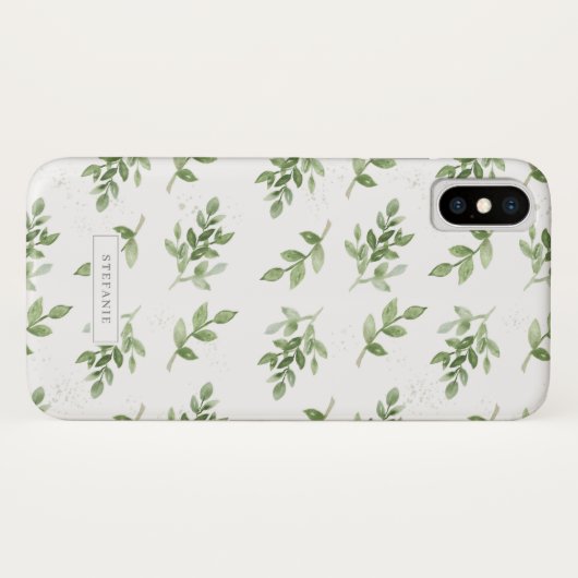 Einfache Aquarellfarben-Muster Personalisiert Case-Mate iPhone Hülle (Rückseite (Horizontal))