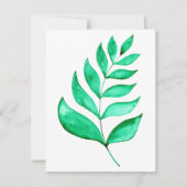 Einfache Aquarellfärbung - grün Feiertagskarte (Vorderseite)