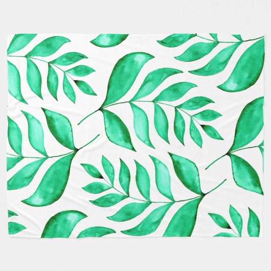 Einfache Aquarellfärbung - grün Fleecedecke (Vorderseite (Horizontal))