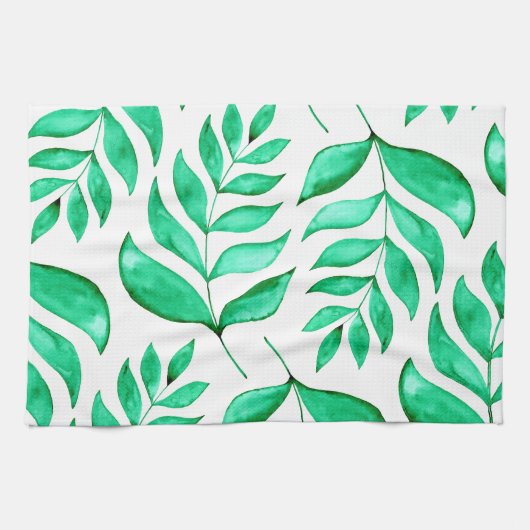 Einfache Aquarellfärbung - grün Geschirrtuch (Horizontal)