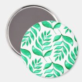 Einfache Aquarellfärbung - grün Magnet (Vorderseite/Rückseite)