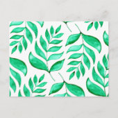 Einfache Aquarellfärbung - grün Postkarte (Vorderseite)