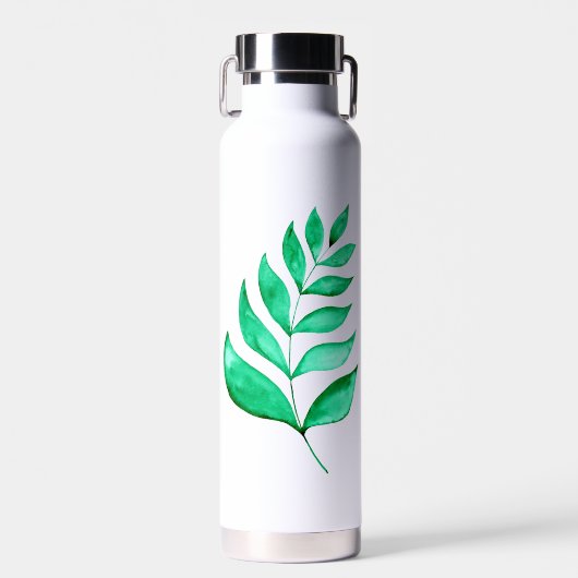 Einfache Aquarellfärbung - grün Trinkflasche (Vorne)