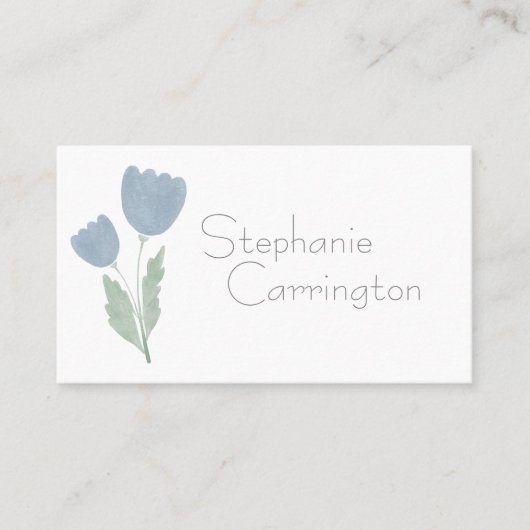 Einfache Aquarellfärbung - Ihr Name Typografie Visitenkarte (Vorderseite)