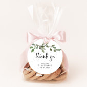 Einfache Aquarellgrüne | Danke, Baby Dusche Geschenkanhänger