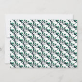 Einfache Aquarellgrüne Hochzeitsskalender Foto Save The Date (Rückseite)