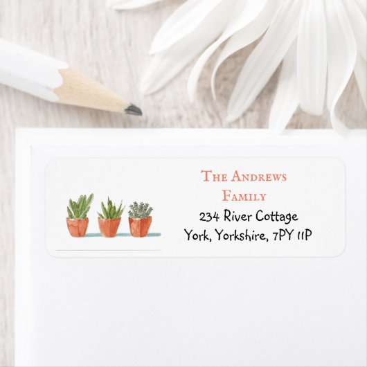 Einfache Aquarellkaktus Orange (Insitu)