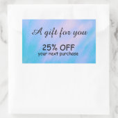 Einfache Aquarellkalligraphie Rechteckiger Aufkleber (Tasche)