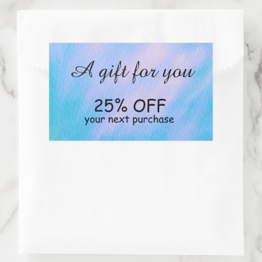 Einfache Aquarellkalligraphie Rechteckiger Aufkleber (Tasche)