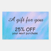 Einfache Aquarellkalligraphie Rechteckiger Aufkleber (Vorderseite)