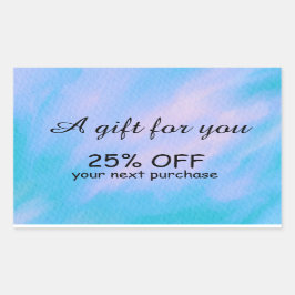 Einfache Aquarellkalligraphie Rechteckiger Aufkleber