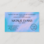 Einfache Aquarellkalligraphie-Sonderrabattkarte Rabattkarte (Rückseite)