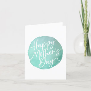 Einfache Aquarellkreisschrift Muttertagsskript Dankeskarte