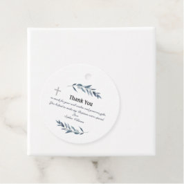 Einfache Aquarellnasse Olivenzweig Taufe Geschenkanhänger