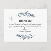 Einfache Aquarellnasse Olivenzweig Taufe Postkarte (Vorderseite)