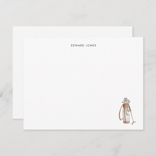 Einfache Aquarelltasche Personalisiert Dankeskarte (Vorne/Hinten)