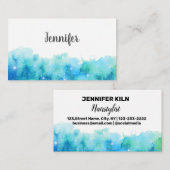 Einfache Aquarelltextur für Ihr Unternehmen Visitenkarte (Vorne/Hinten)