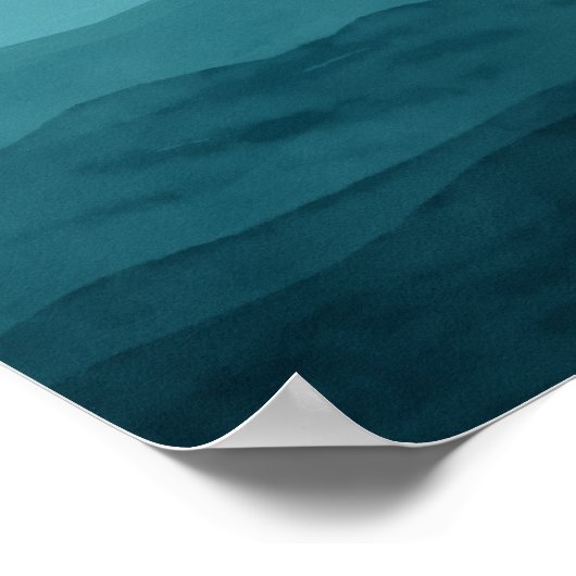 Einfache Aquarelltöne abstrakte Kunst Poster (Ecke)