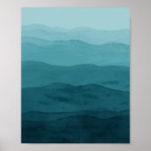 Einfache Aquarelltöne abstrakte Kunst Poster (Vorne)