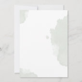 Einfache Aquarelltulip & Blätter Hochzeit Einladung (Rückseite)