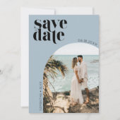Einfache Arch Foto Beach Hochzeit Save the Date (Vorderseite)