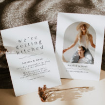 Einfache Arch Foto Boho Hochzeit Einladung