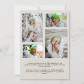Einfache Arch Light Beige Foto Collage Abschluss Ankündigung (Rückseite)