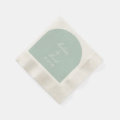 Einfache Arch-Minty-Form-Monogramm Serviette (Ecke)