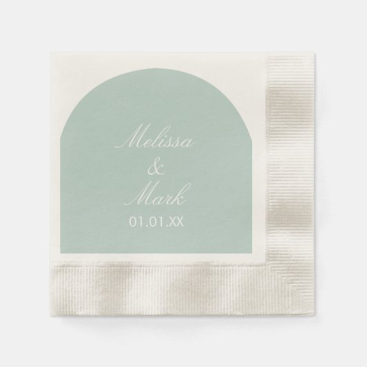 Einfache Arch-Minty-Form-Monogramm Serviette (Vorderseite)