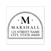 einfache Arch Monogram-Rücksendeadresse Permastempel (Design)