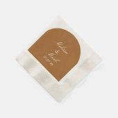 Einfache Arch Terracotta Form Monogramm Serviette (Ecke)