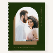 Einfache Arche | Modern Forest Green mit Foto Notizblock (Vorderseite)