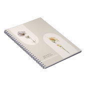 Einfache Arches Boho Wildblumen auf neutraler Beig Notizblock (Rechte Seite)