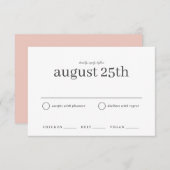 Einfache Art Hochzeit RSVP Save The Date (Vorne/Hinten)