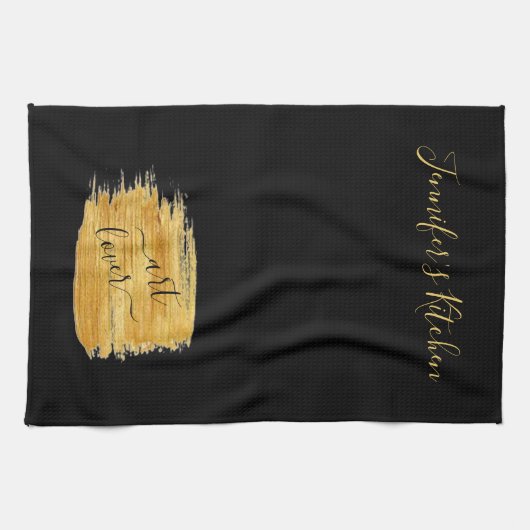 Einfache Art Lover Minimalistisches Design Geschirrtuch (Horizontal)