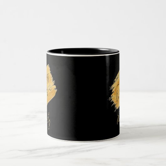 Einfache Art Lover Minimalistisches Design Zwei-To Zweifarbige Tasse (Mittel)