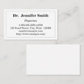 Einfache Arzt-Visitenkarte Visitenkarte (Vorne/Hinten)