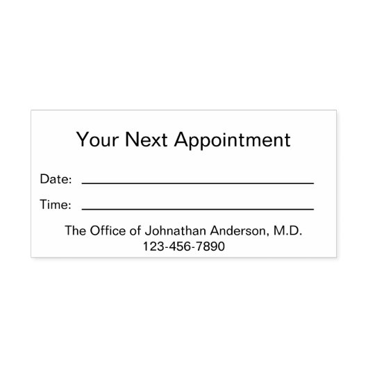 Einfache Ärzteschaft für Ihren nächsten Termin Permastempel (Design)