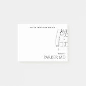 Einfache Ärzteschriften Post-it Klebezettel (Vorderseite)