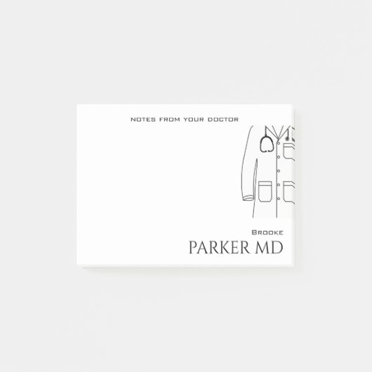 Einfache Ärzteschriften Post-it Klebezettel (Vorderseite)