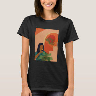 einfache, ästhetische Pflanzenlady, Mama T-Shirt