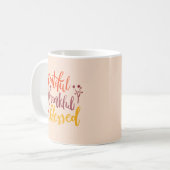 Einfache ästhetische Schönheit dankbar warmen Peac Kaffeetasse (Vorderseite Links)