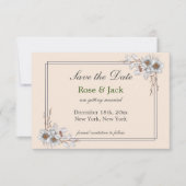 Einfache ästhetische Winterhochzeit Save The Date (Vorderseite)