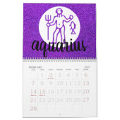 Einfache Astrologie Zodiac Glitzer Birthstone Char Kalender (Feb 2027)