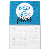 Einfache Astrologie Zodiac Glitzer Birthstone Char Kalender (Mär 2027)