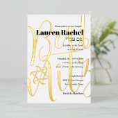 Einfache Atemberaubende Bat Mitzvah Typografie Folieneinladung (Stehend vorne)