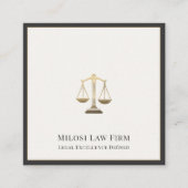 Einfache Attorney Quadratische Visitenkarte (Vorderseite)