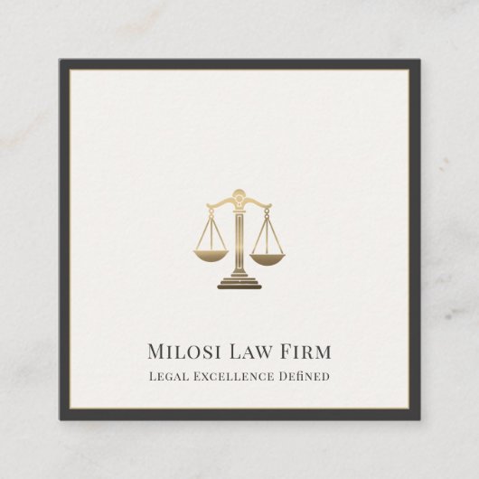 Einfache Attorney Quadratische Visitenkarte (Vorderseite)