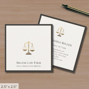 Einfache Attorney Quadratische Visitenkarte